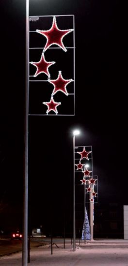 motif lumineux Noël pour commune à la location à St Maxime dans le VAR